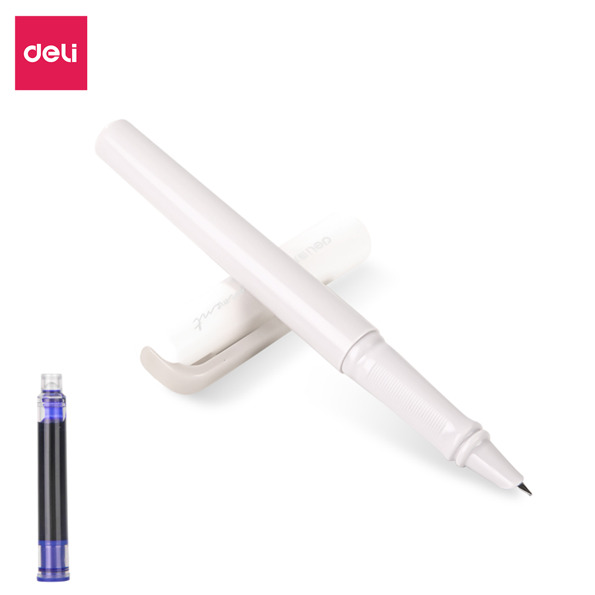 Bút Máy Học Sinh Deli - Bút Máy Cho Học Sinh Tiểu Học Kèm Ống Mực Xanh - Bút Viết Nhanh Mướt - SF520