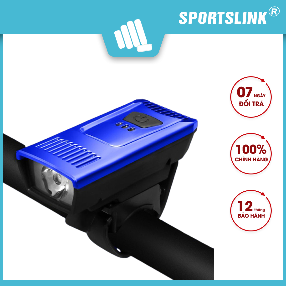 Đèn xe đạp dải LED siêu sáng tích hợp sạc USB Bikeboy B1803 Sportslink