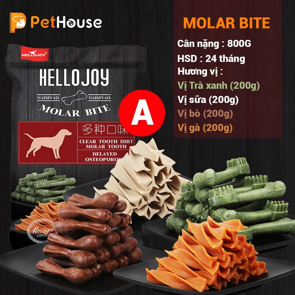 Xương gặm sạch răng Hello Joy 8 vị Bánh thưởng cho chó mèo thú cưng