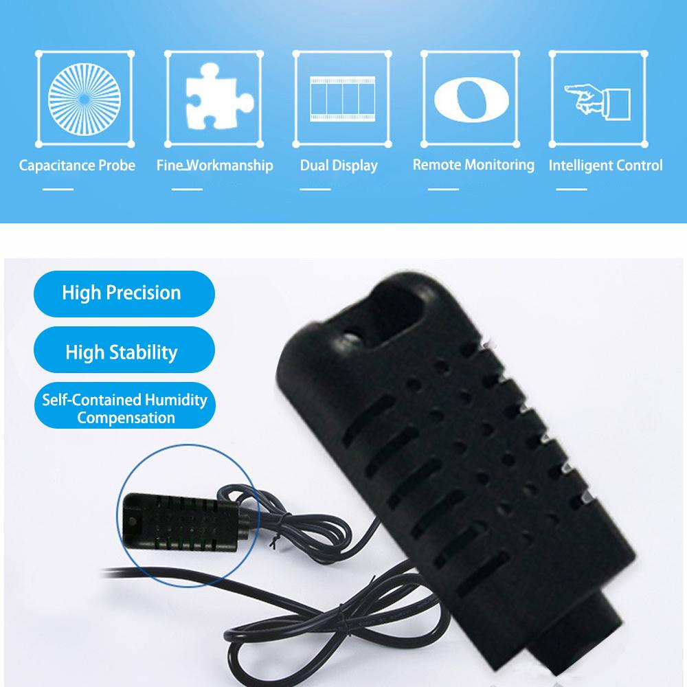 ZFX-ST3022 Temperature Humidity Controller Digital Dual Display Thermostat Humidistat Controller for Freezer Fridge