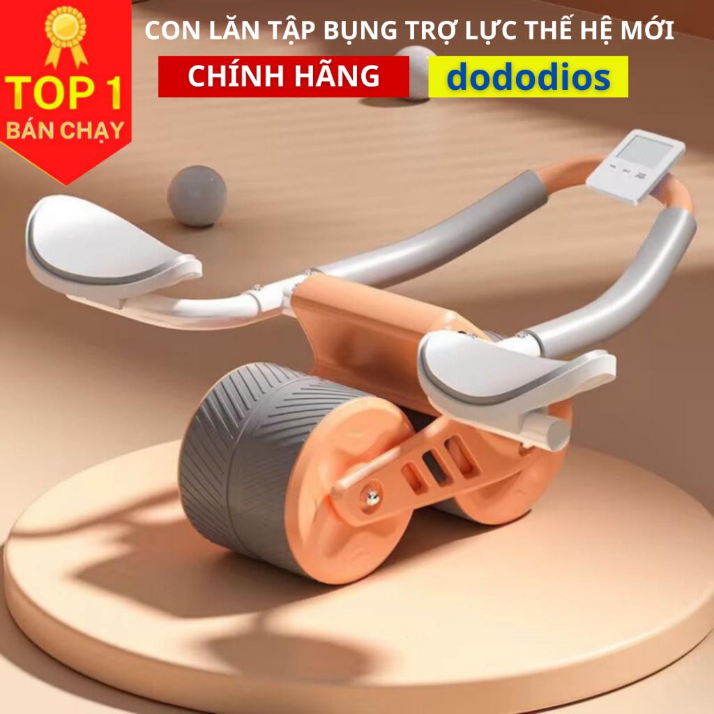 Con Lăn Tập Bụng - Dụng Cụ Tập Gym Tại Nhà Thế Hệ Mới 2 Bánh Có Chỗ Để Tay Tiện Dụng, Chất Liệu Cao Cấp - Hãng Dododios - Có Màn Hình