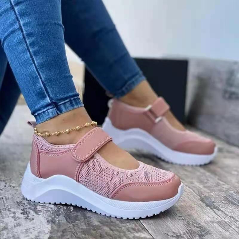 Giày Thể Thao Mùa Hè Nữ Giày Sneakers Nữ Giày Lưới Nền Tảng Chaussure Femme Chống Trơn Trượt Nữ Vulcanize Giày Color: Blue Shoe Size: 39