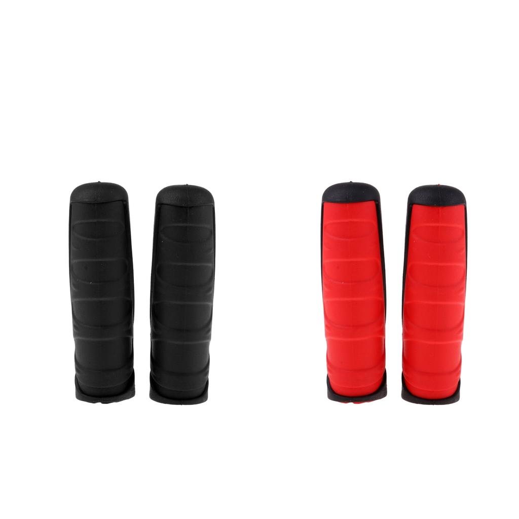1 Pair Rubber Bike Handlebar Grips Electric Scooter Handle Cover Black