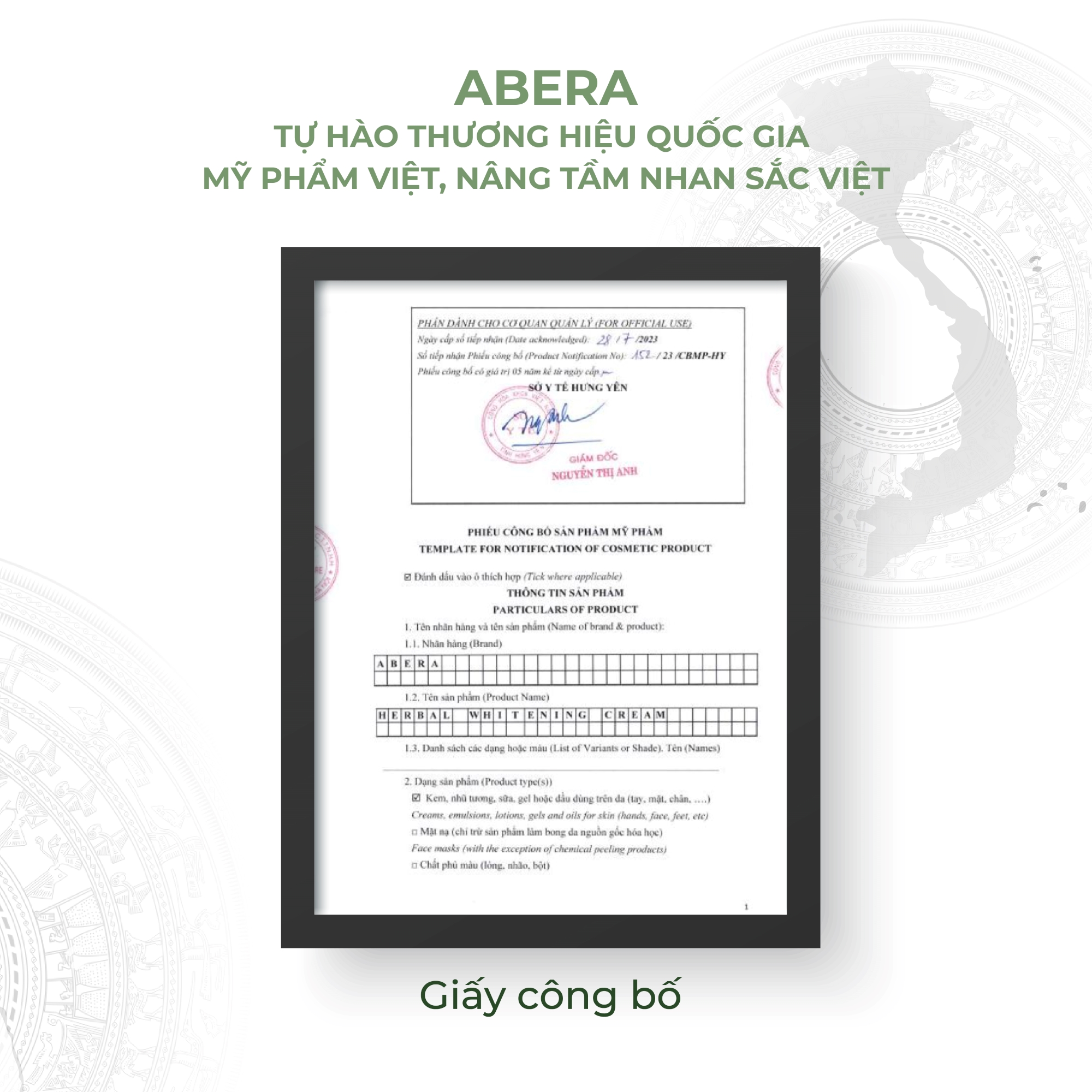 Kem Mờ Thâm Nách Abera 50ML- Mờ Giảm Thâm  Vùng Mông, Bẹn, Nách, Khuỷu Tay, Đầu Gối, Sau 21 Ngày