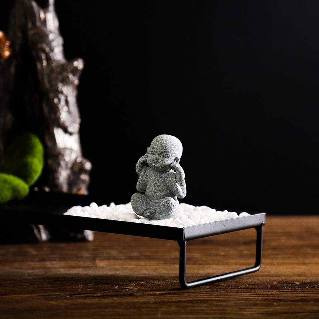 Monk Statue Small Buddha Little Monk Car Accessories Ornaments