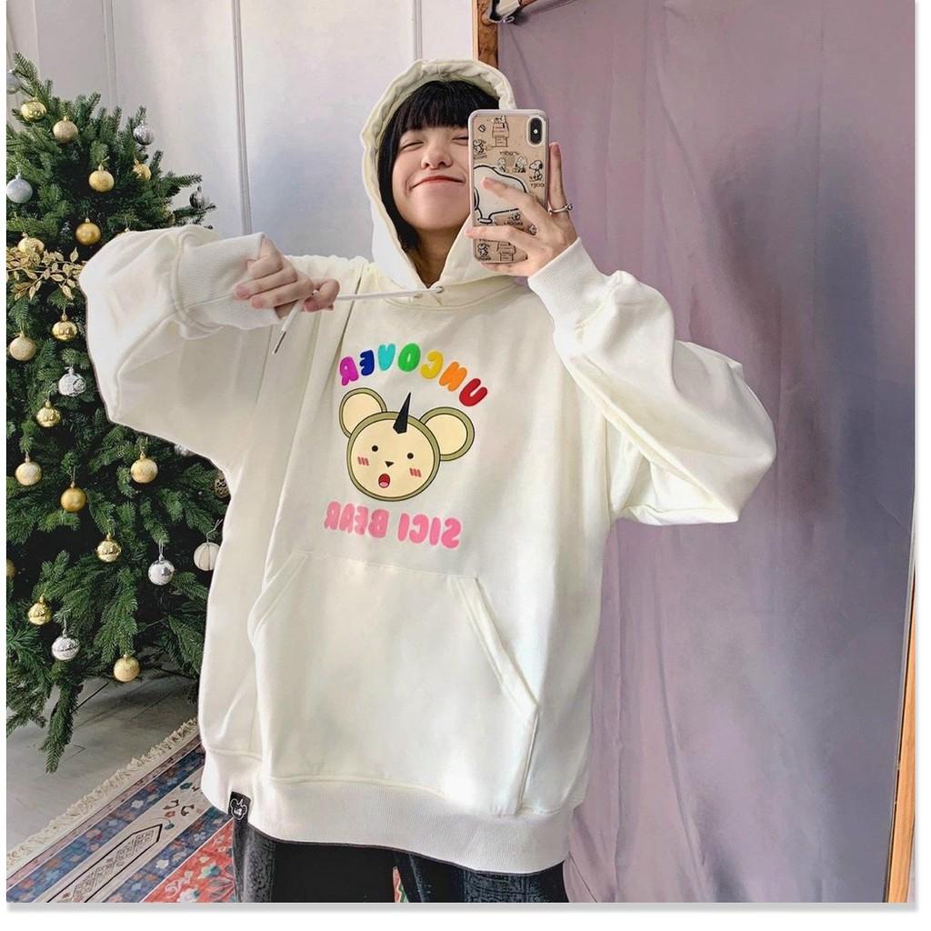 HOODIE SWEATSHIRT CÓ TÚI IN MẶT GẤU UNCOVER TP B.BY