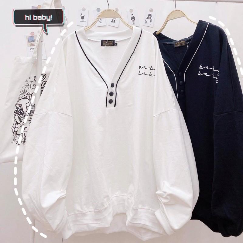 Áo tay dài nỉ sweater BABY ulzzang - không kèm sơ mi trắng (ẢNH THẬT