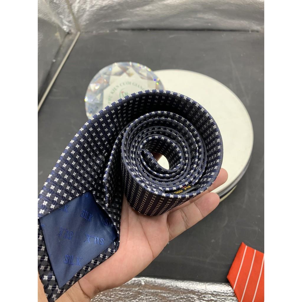 Hình ảnh Phụ kiện nam cà vạt nam bản 8cm Giangpkc tháng 5-2021-Cà vạt đen chấm trắng