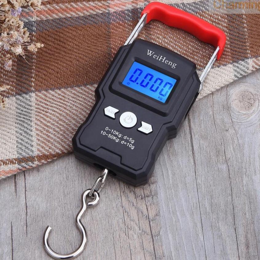 Cân điện tử cầm tay có móc treo màn hình LCD 50kg/5g sử dụng đa năng