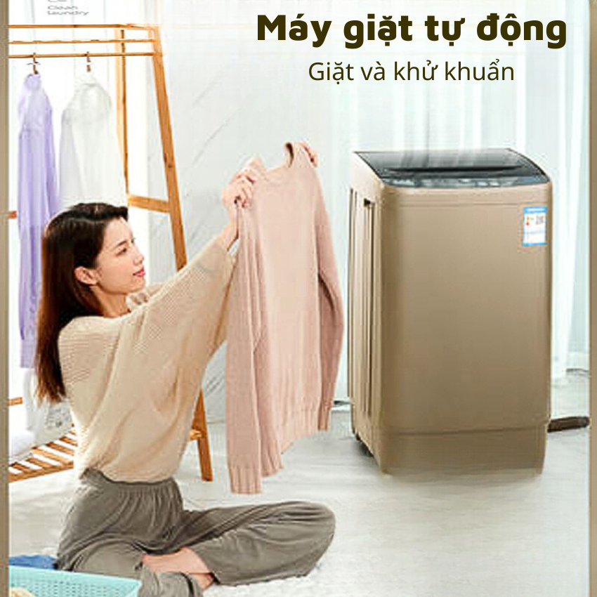 Máy Giặt Mini Tự Động 3.5kg Có Khử Khuẩn UV, Máy Giặt Đồ Trẻ Em Người Già, Máy Giặt Cửa Trên