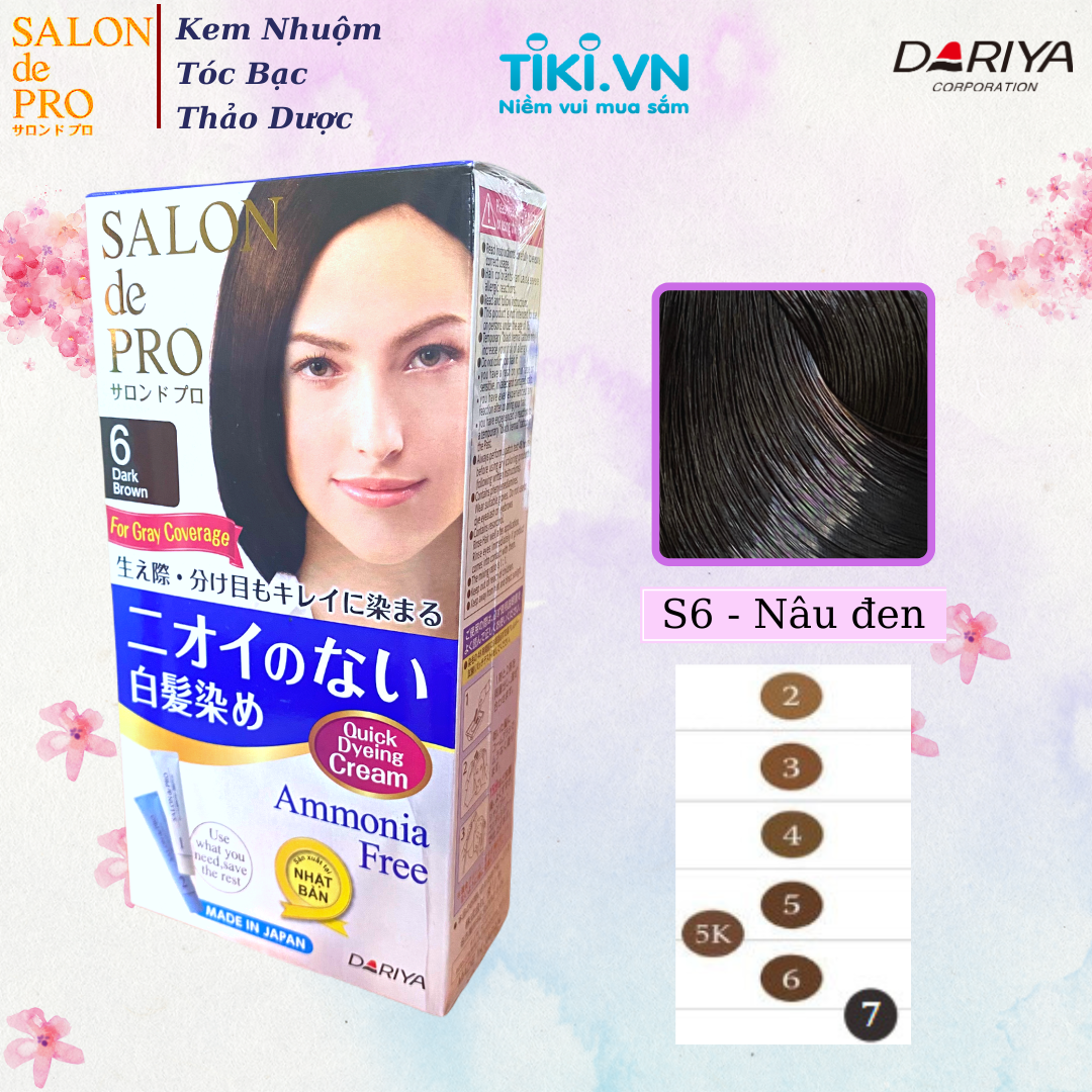Kem nhuộm tóc Salon de Pro 6 - Màu nâu đen