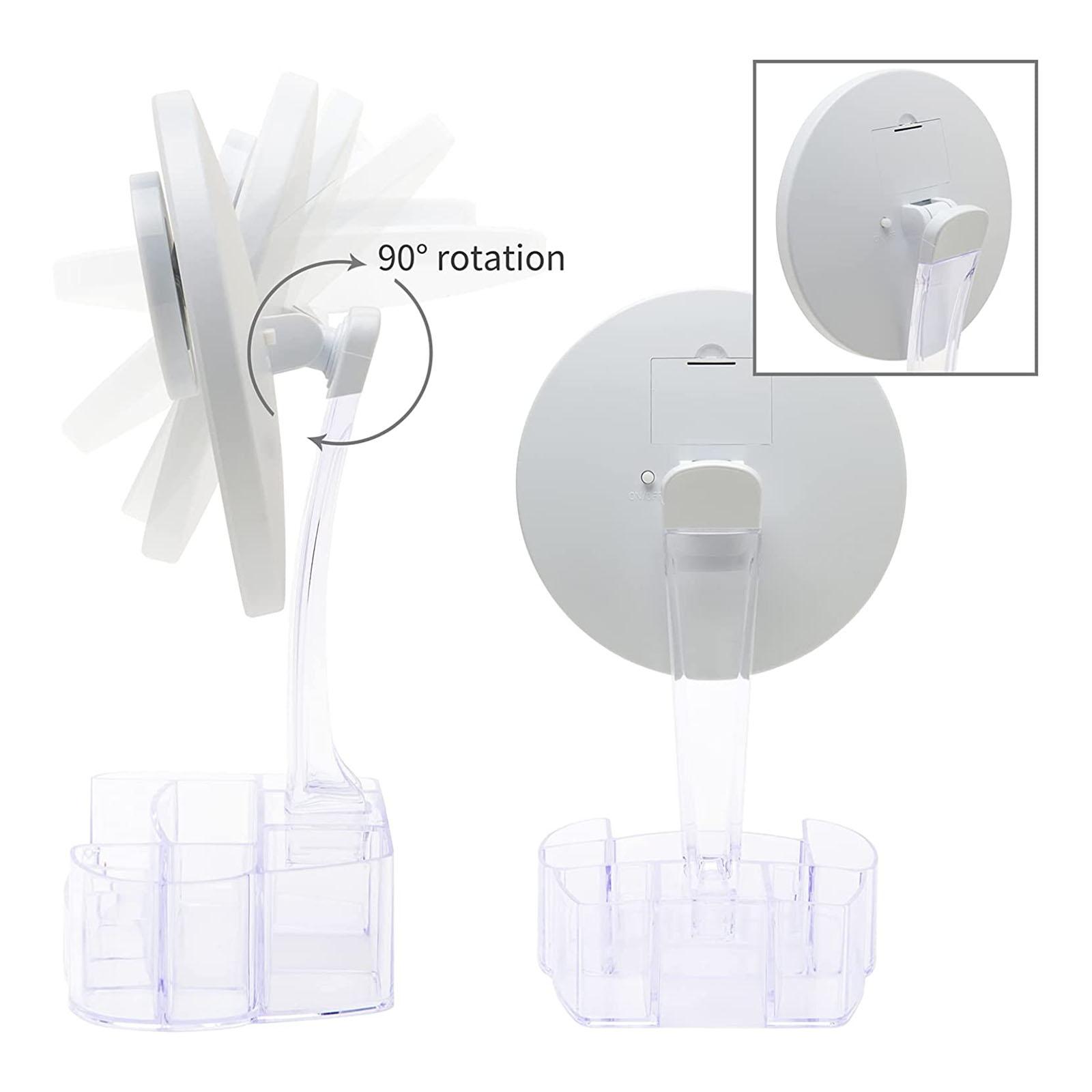Makeup Mirrors Dimming Light Up Mirror 90° Rotation Powered by Battery