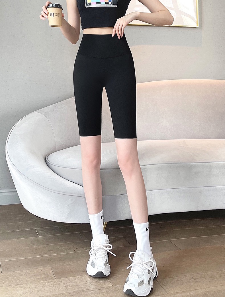 Quần Legging Lửng Siêu Co Giãn Thoáng Mát Nâng Mông Siêu Hót Siêu Đẹp Ngố Nữ Cạp Cao Vải Cotton Cao Cấp