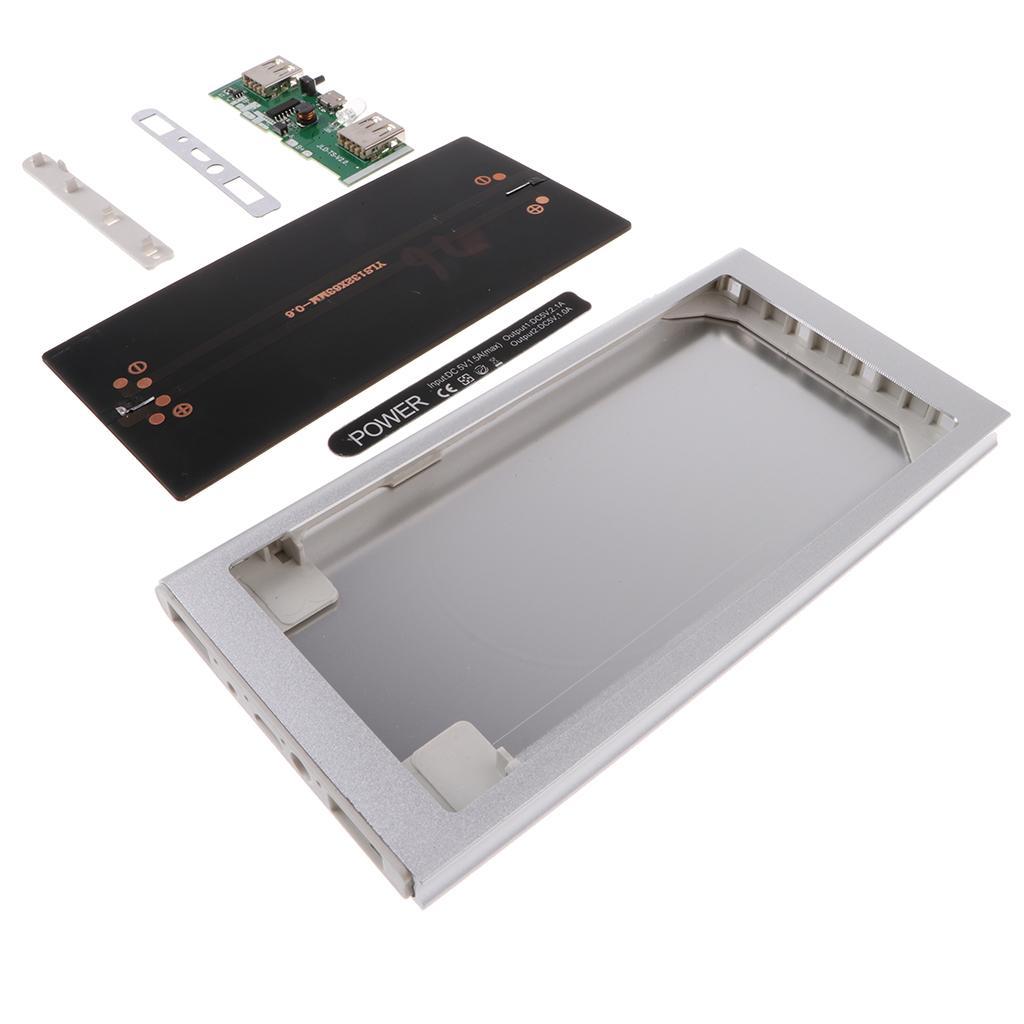 2 Pack 2 in 1 Solar Charger Power Bank 10000mAh Battery for Phone