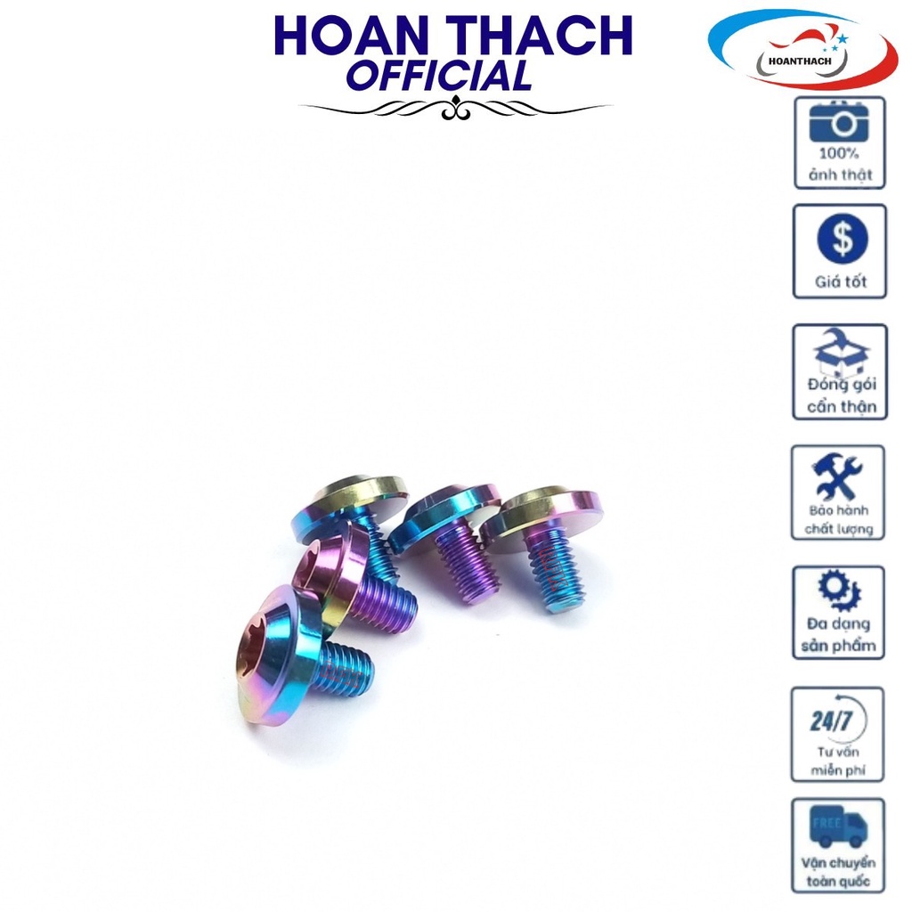 Ốc Gr5 Titan Dù 6L10 7 Màu dùng cho nhiều dòng xe SP016340 (giá 1 con)