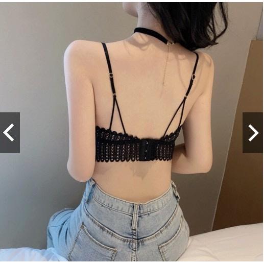 M76. Áo bra ren nữ, áo 2 dây kiểu nữ croptop có sẵn đệm ngực siêu hot trend