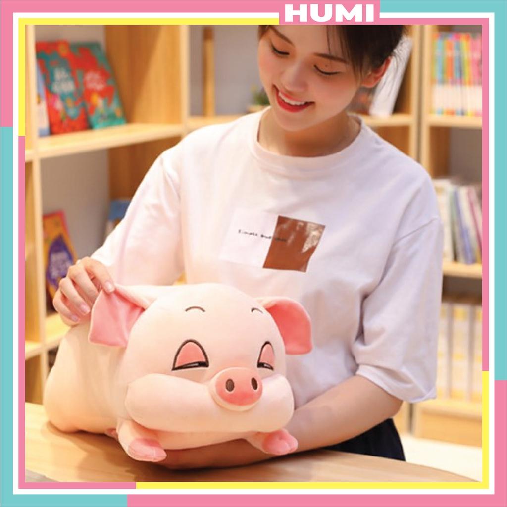 Heo Bông Có Mền Cao Cấp Gấu Bông Dễ Thương Cute Đẹp Xịn Size 40 - 50 - HUMI