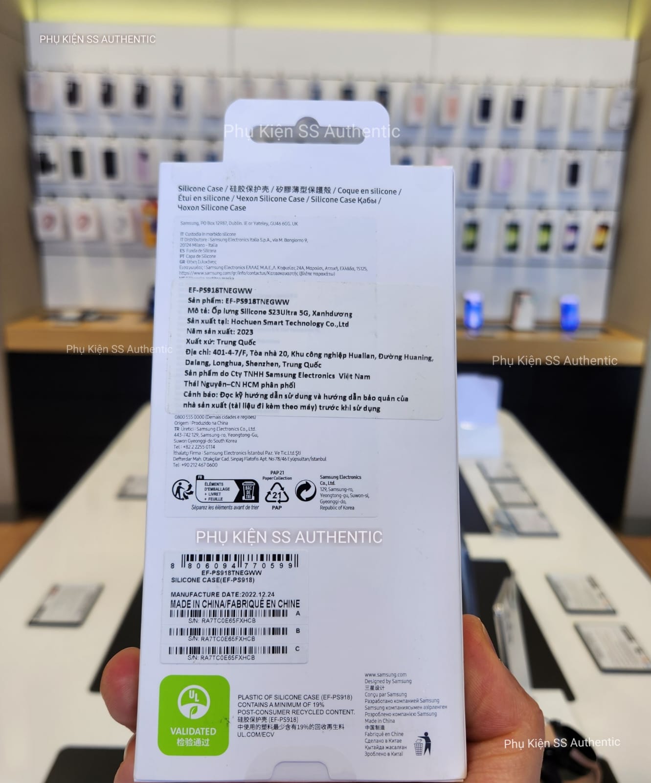 Ốp Samsung Silicone S23 Ultra màu Xanh Navy - Hàng chính hãng