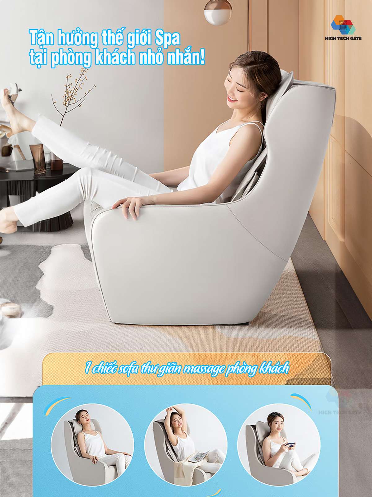 Ghế sofa massage mini 988-M1 nhỏ gọn, tiện ích thông minh cho gia đình nhỏ, văn phòng công sở, phòng ngủ cá nhân, hàng nhập khẩu