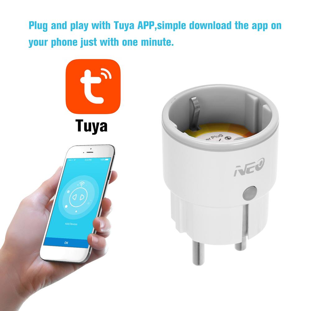 NEO Smart Power Plug Smart Home Socket Voice Control Compatible with Amazon Alexa and for Google Home IFTTT Timing Function Remote Control by Smart Phone from Anywhere