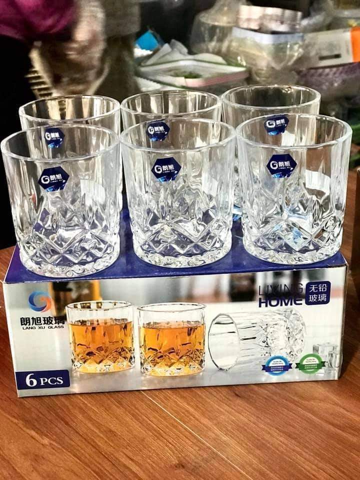 Bộ 6 ly, cốc thủy tinh uống siêu đẹp