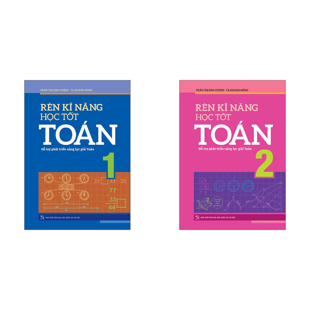 Combo Rèn Kĩ Năng Học Tốt Toán 1 + Toán 2