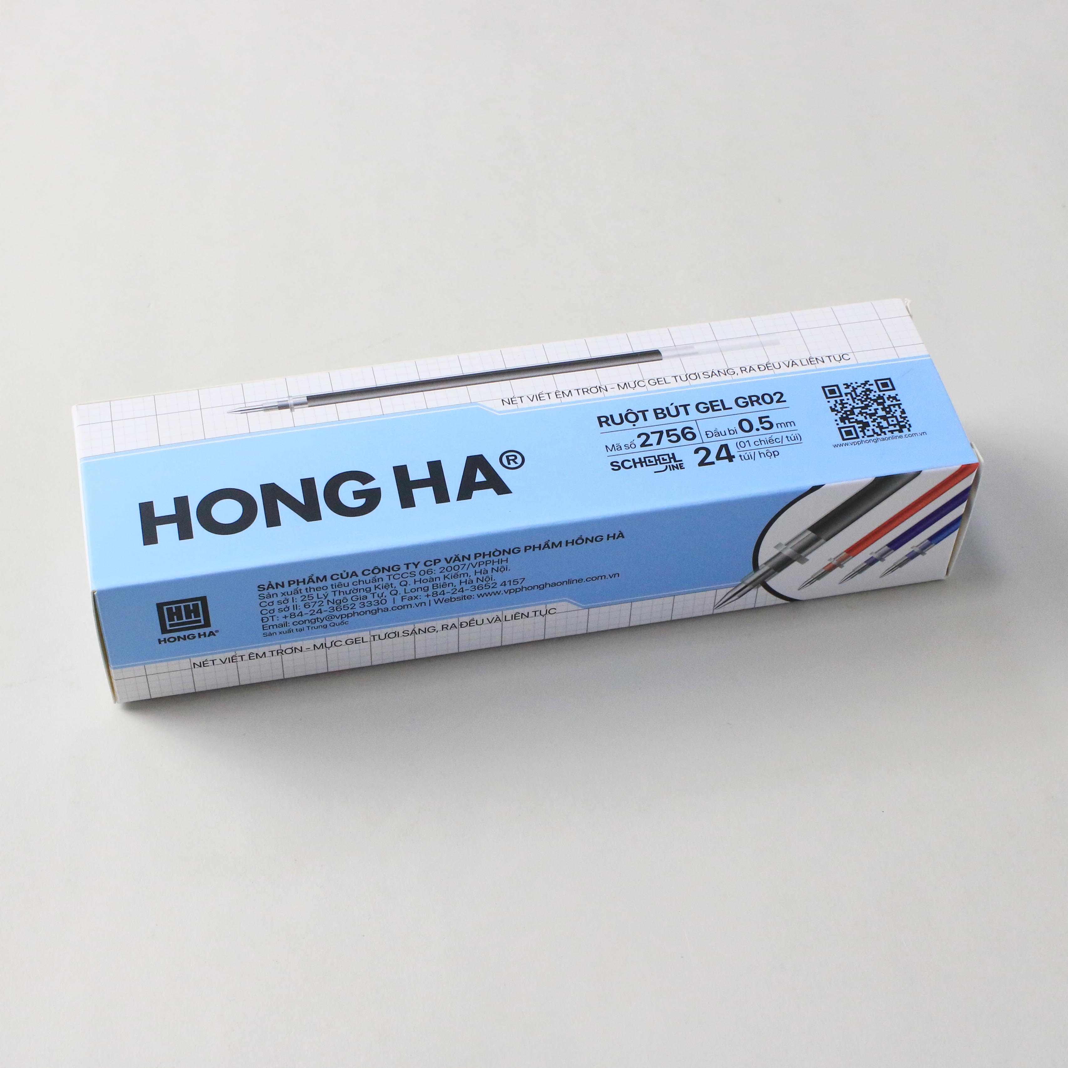 Ruột bút gel, Lõi bút thay thế Hồng Hà GR02 ngòi 0.5mm - 2756
