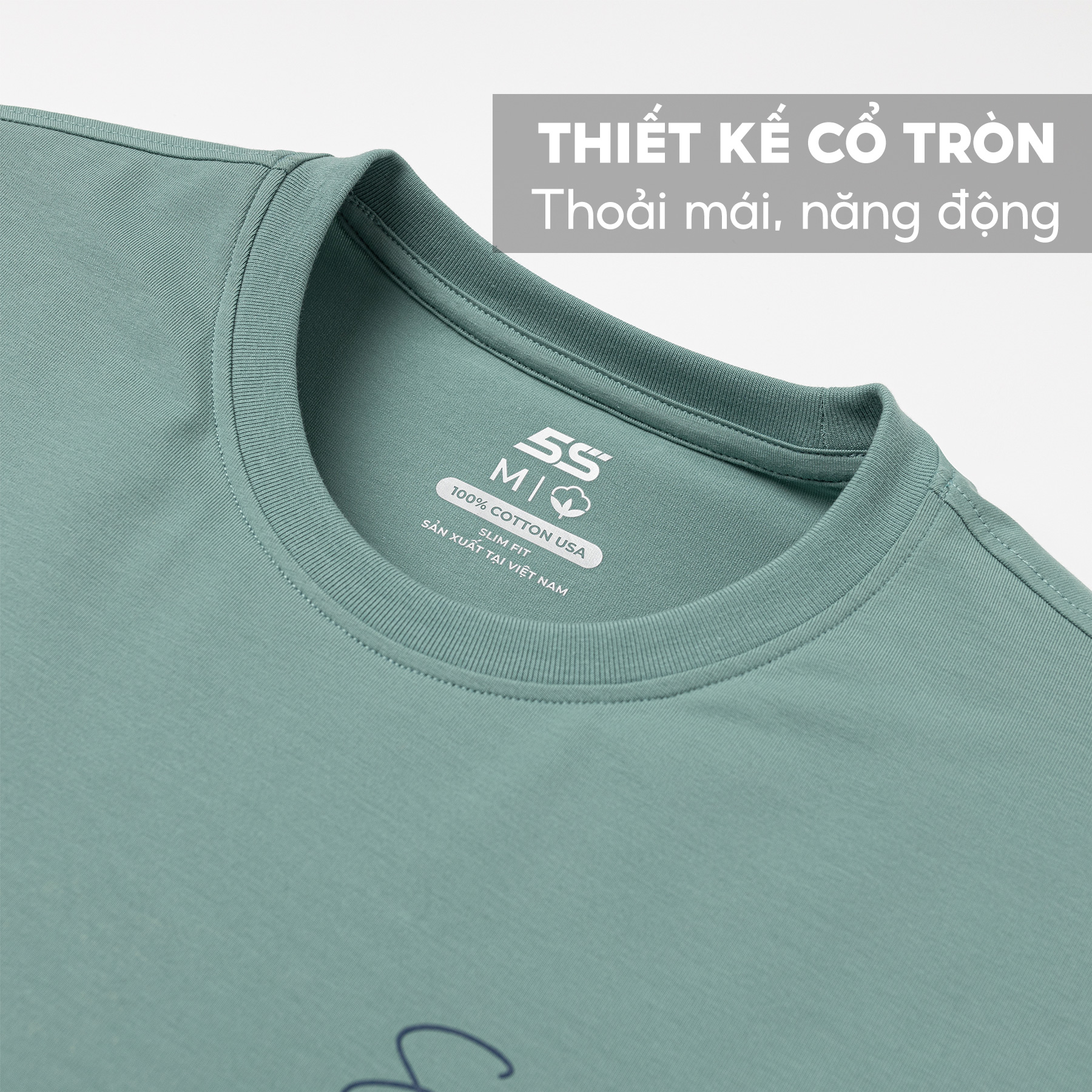 Áo Thun Nam Dài Tay 5S SIMPLE, Chất Liệu 100% Cotton USA, Mềm Mịn, Thiết Kế Đơn Giản, Màu Sắc Đa Dạng
