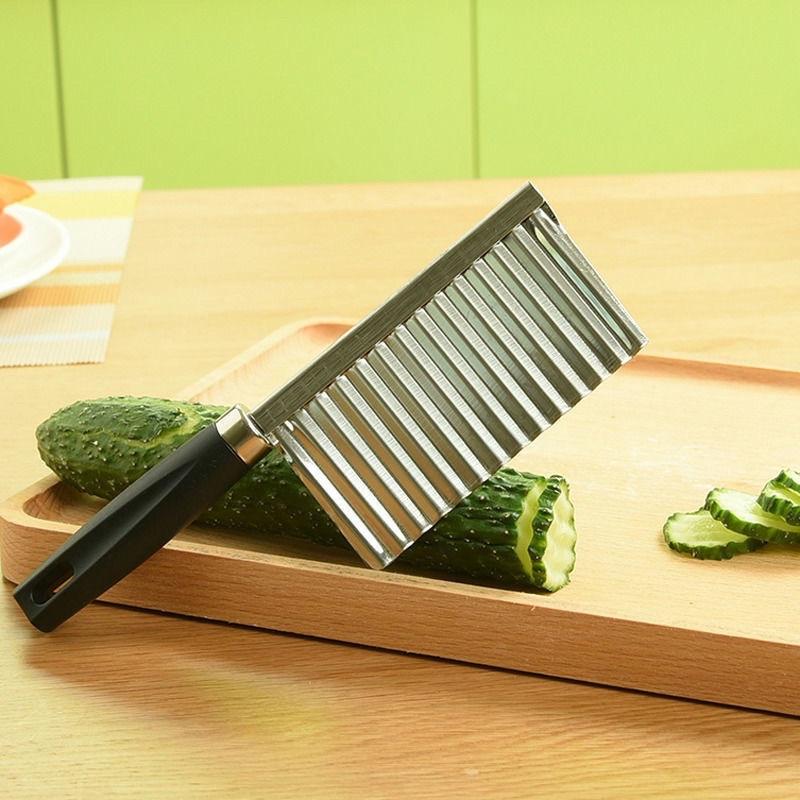 Dao cắt rau củ quả, hoa quả lượn sóng đa năng tiện lợi - Dao thái cà rốt, khoai tây, chè khúc bạch, rau câu lượn sóng