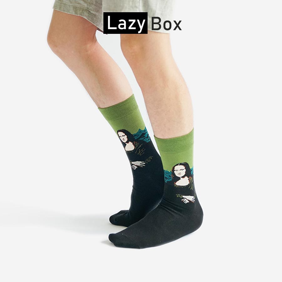 Bộ 2 tất dài unisex phong cách hội họa cổ điển