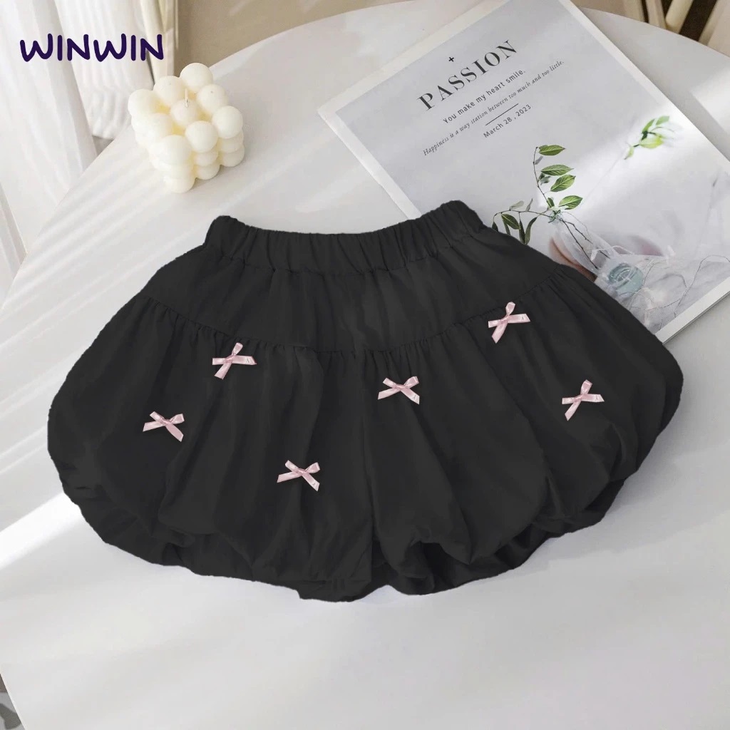 Quần Bí Bé Gái, Quần Sọt Bí Kate Hàn Đính Nơ Hotrend Dễ Thương Từ 12-45kg Dành Cho Bé Gái