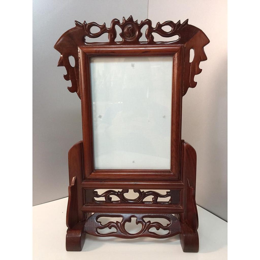 Khung Ảnh Ban Thờ gỗ Hương Chạm Hoa Lá Tây Lồng ảnh 20 x 30cm