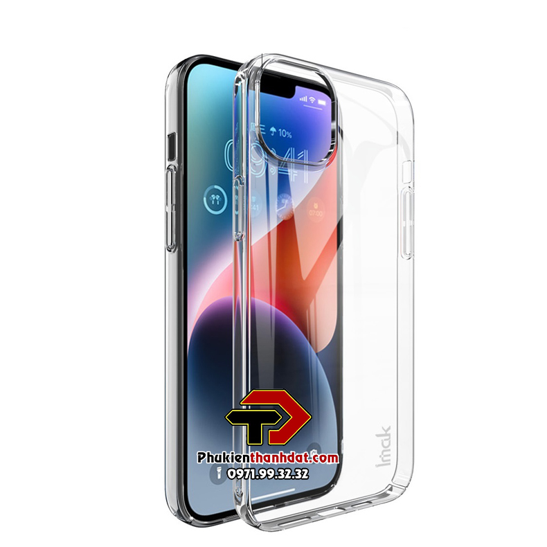 Ốp lưng trong suốt cho iPhone 14 chính hãng IMAK phủ nano không ố màu - Hàng chính hãng
