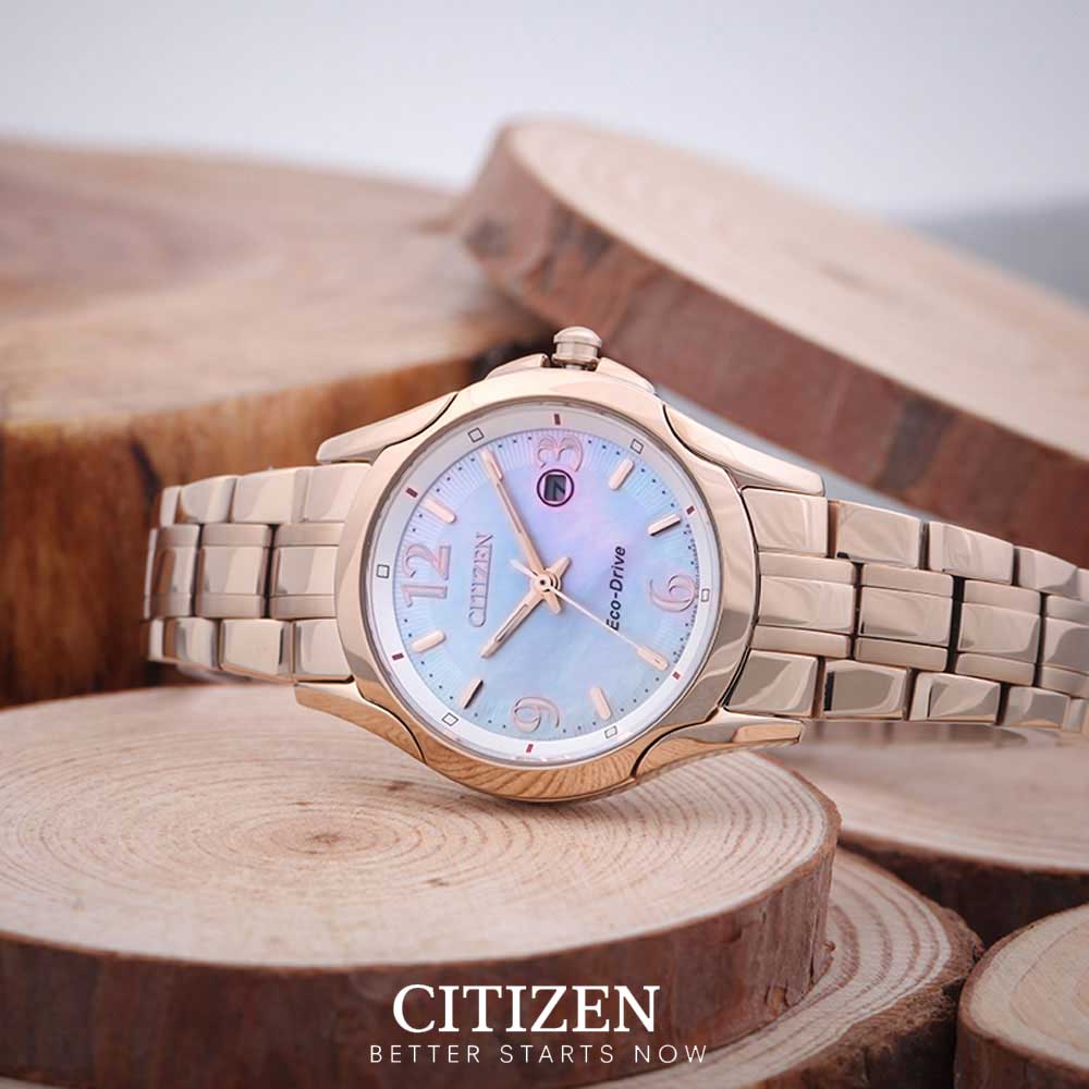 Đồng Hồ Nữ Citizen Dây Thép Không Gỉ EW1782-55A - Mặt Xà Cừ