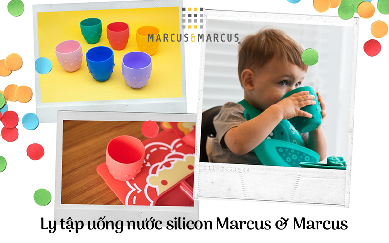 Ly tập uống nước silicon cho bé Marcus &amp; Marcus, từ 2 tuổi