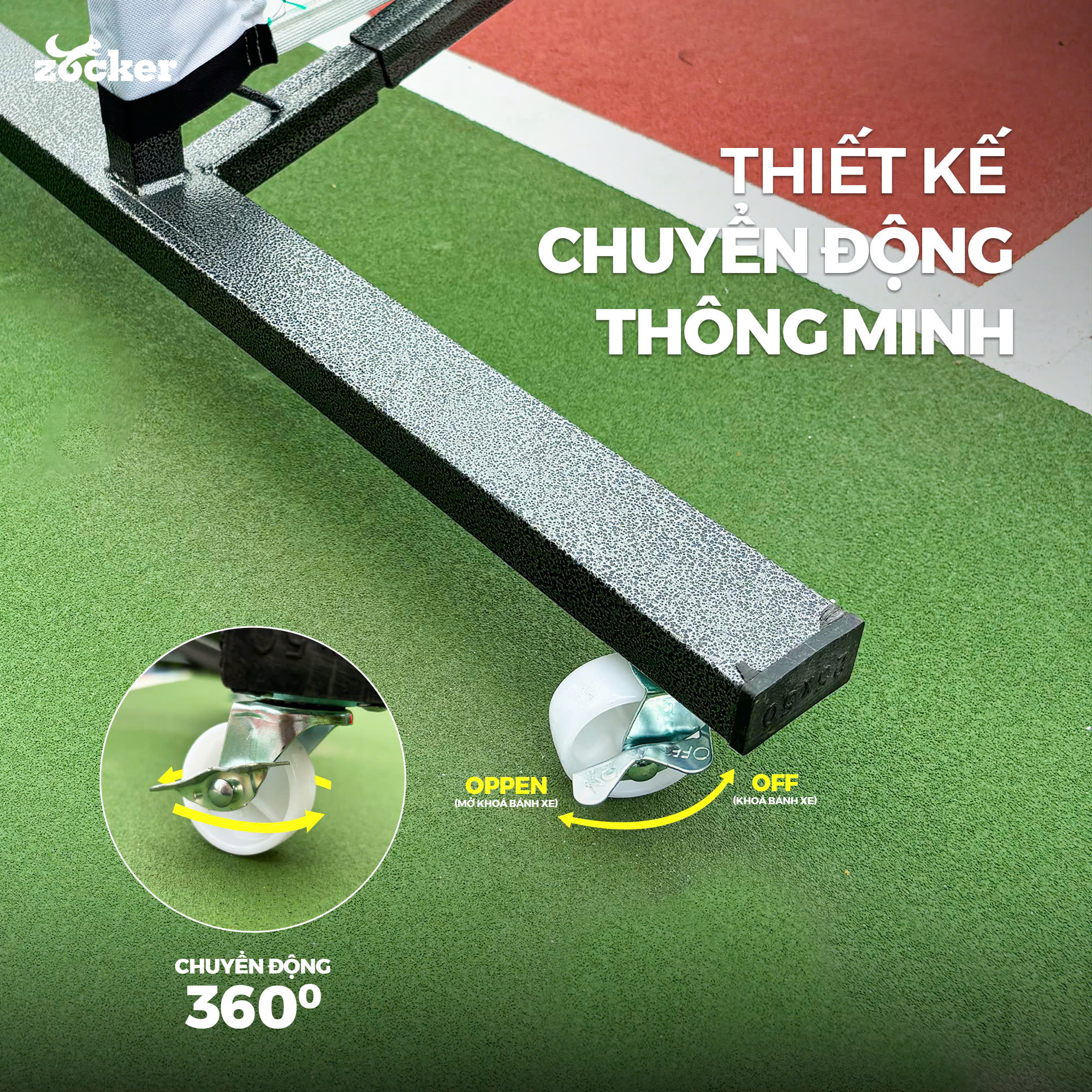 Khung Lưới Pickleball Zocker ZLP25 Đạt Chuẩn Thi Đấu Cao Cấp, Dễ Dàng Tháo Lắp Di Chuyển