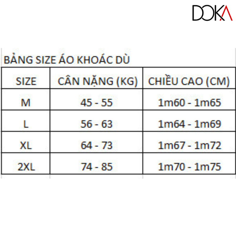 Áo khoác nam chống nắng gió thu đông Doka (DBLS101) chất liệu dù giữ ấm cao cấp