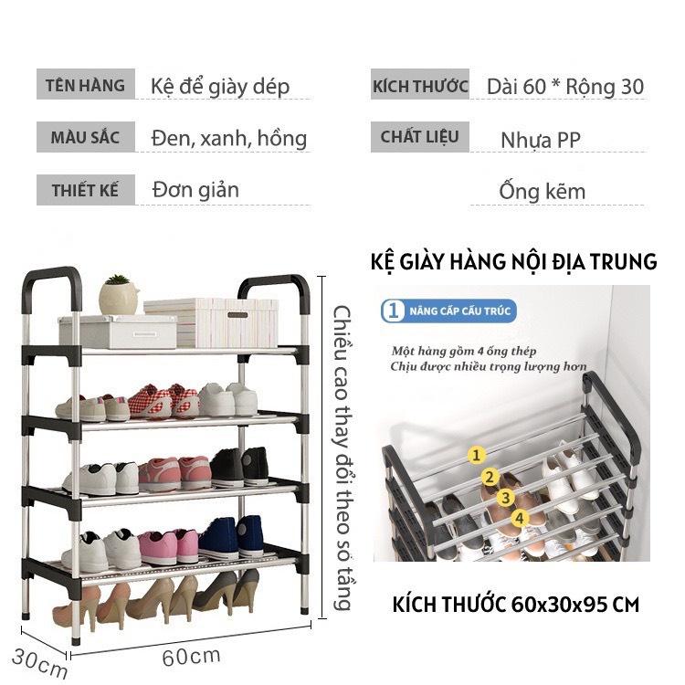 Kệ Để Giày Dép 5 Tầng inox Chống Gỉ Nhỏ Gọn Tiết Kiệm Diện Tích