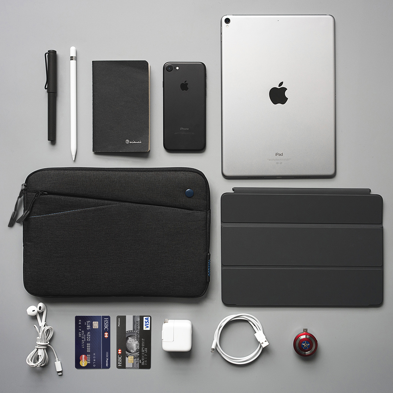 Túi chống sốc Tomtoc A18 cho Laptop, Macbook 13.3” Grey - Hàng chính hãng
