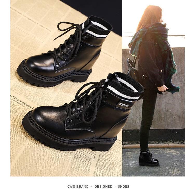 Đôi bốt nhung mỏng thời trang thu đông Anh Quốc mới cho nữ 2021