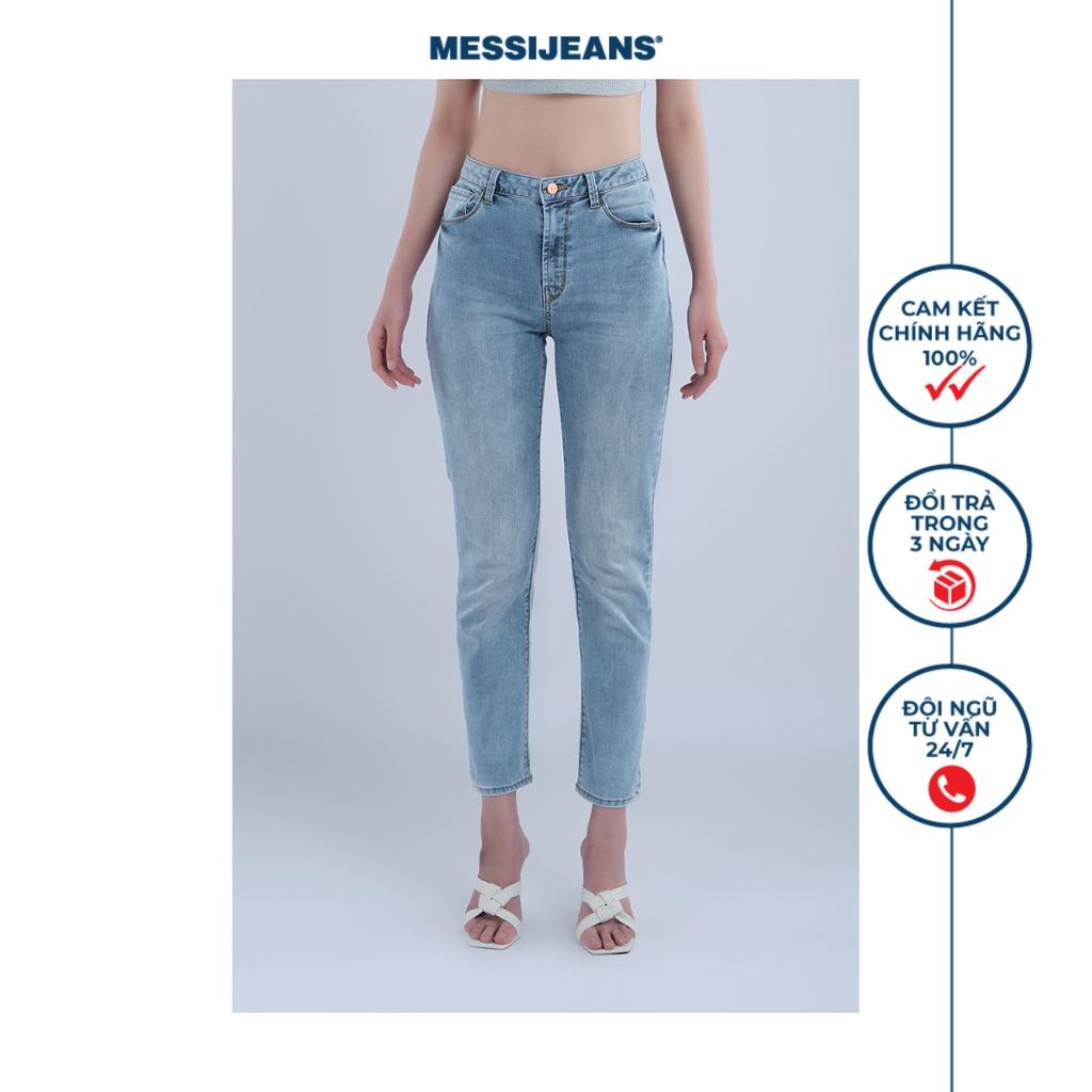 Quần jeans nữ ống ôm dài 9 tấc MESSI WJF0154-21
