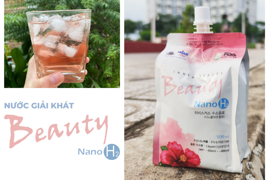 Nước Giải Khát Hydrogen Nano Beauty Giúp Thanh Lọc Cơ Thể - Một gói 500ml