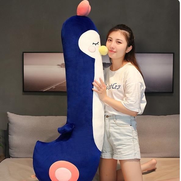 Gấu bông vịt cong dễ ôm ngủ, Vịt trầm cảm có kẹp chân, Thú bông con Gà cute chất liệu cao cấp cho mẹ bầu