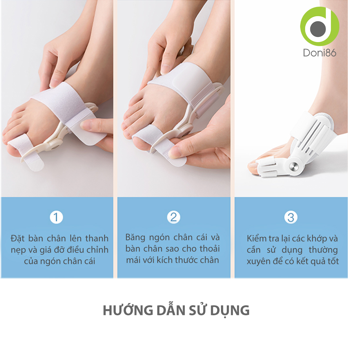 Vớ chỉnh hình bàn chân, khắc phục tình trạng đau và viêm chân, nhỏ gọn, dễ mang theo - Doni - DOPK280