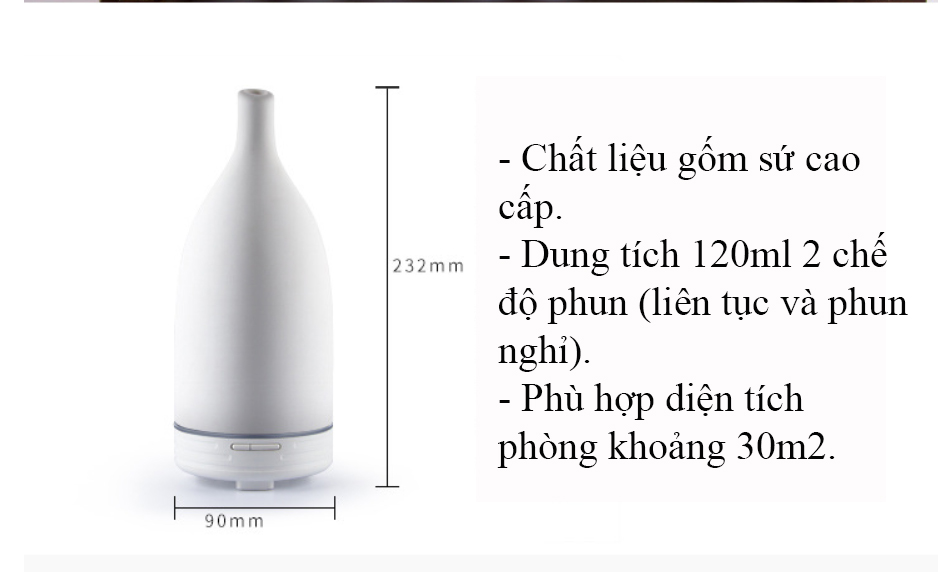 Máy khuếch tán tinh dầu gốm trắng cao