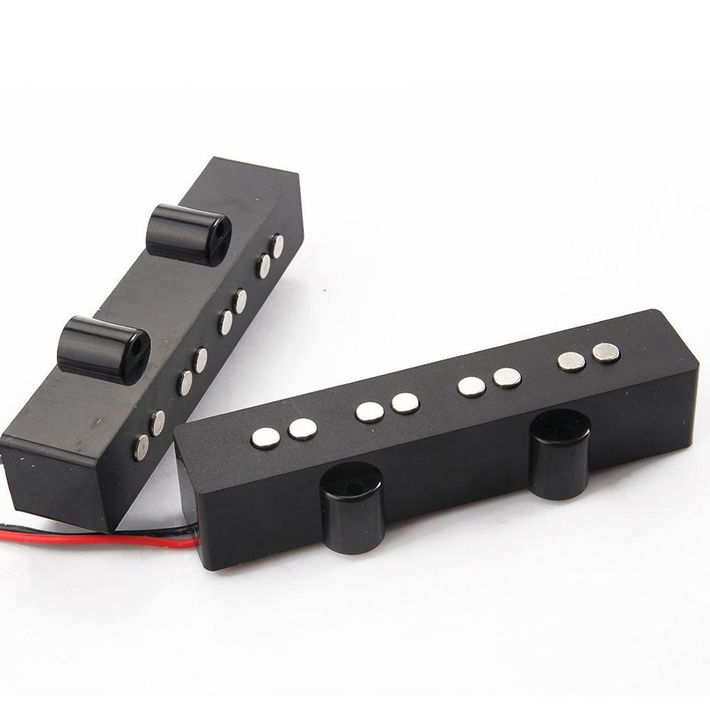 Sunnimix 2 Cái 4 Dây Noiseless Mở Phong Cách Bán Cho Jazz Bass Guitar Thay Thế Phần Đen