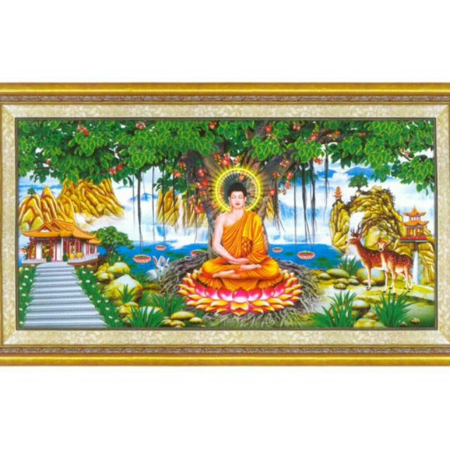 Tranh thêu chữ thập Phật (100*55cm) chưa thêu