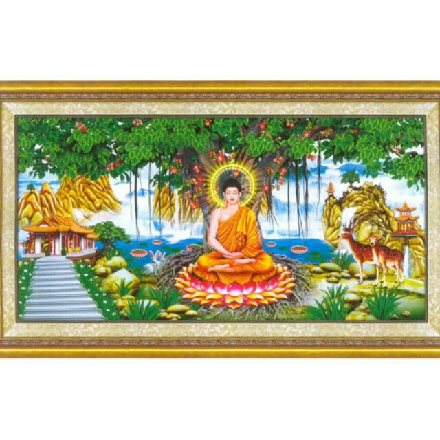 Tranh thêu chữ thập Phật (100*55cm) chưa thêu