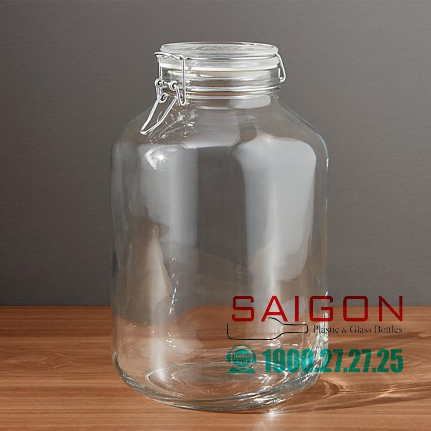 Hũ thuỷ tinh Italy Fido Nắp Cài Cao cấp