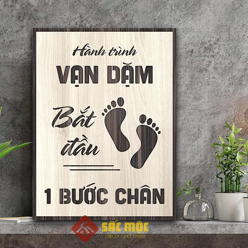 Combo 4 Mẫu Tranh Động Lực Gỗ Treo Tường Slogan Tạo Động Lực Trang Trí Văn Phòng Làm Việc Công Ty